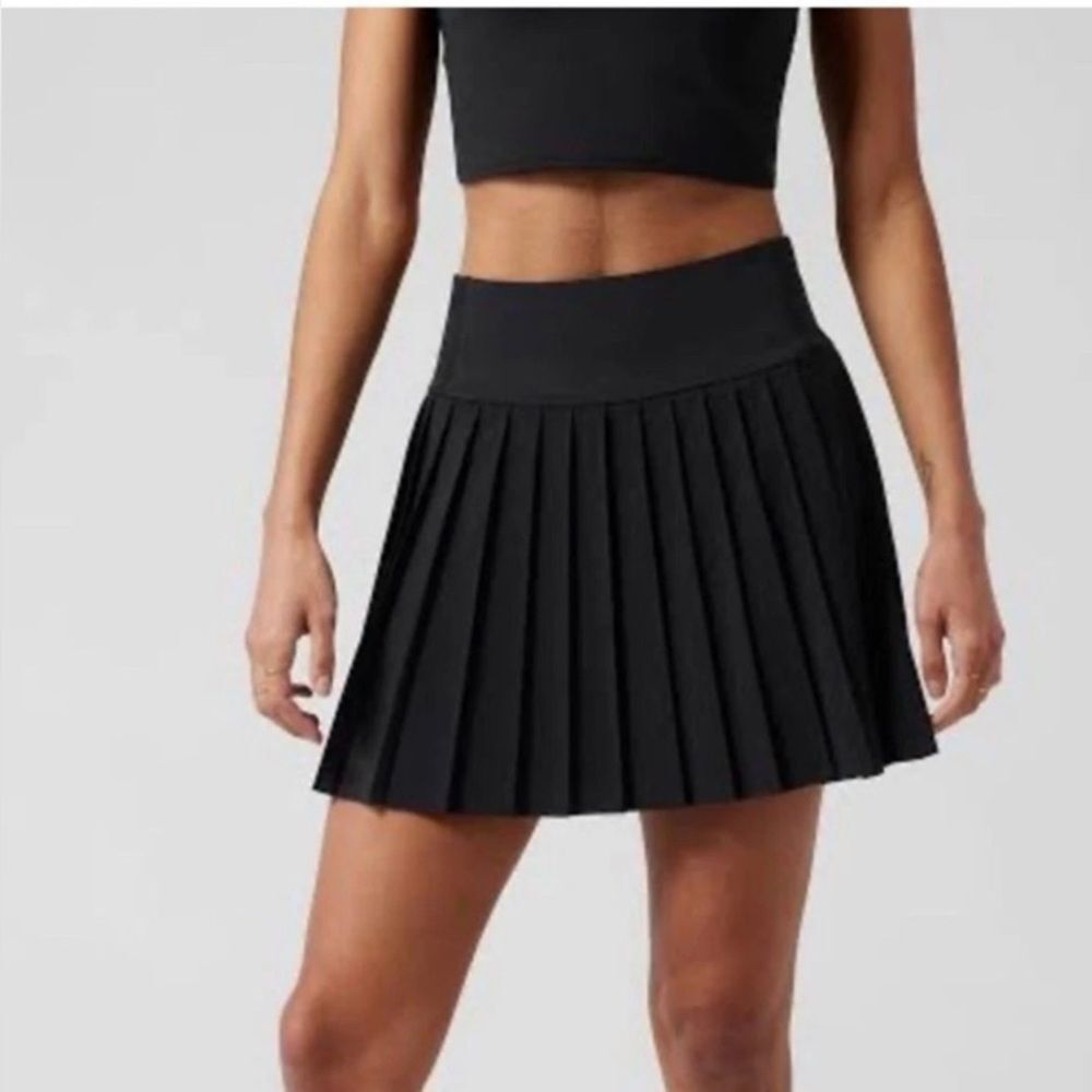 Athleta Black Pleated Skort